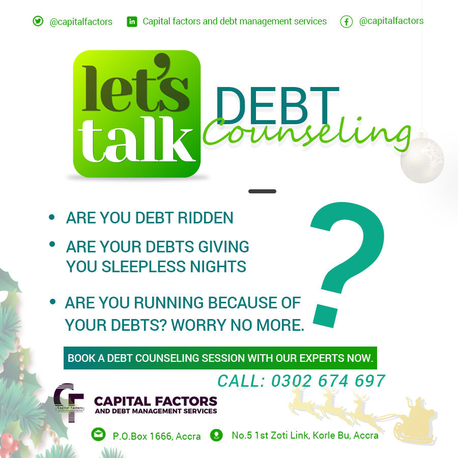 capitalfactors's tweet photo. Are your debts giving you sleepless nights?
Call our experts today on 0577669030 / 0577669039 / 0302674697
#debtfreelife #debtrelief #services https://t.co/IVcRlZAV8Z