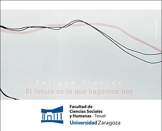 El equipo decanal de la Facultad de Ciencias Sociales y Humanas os desea Felices Fiestas.
#Teruel #FCSH #FelicesFiestas #Happy2023 #feliz2023 <a href="/unizar/">Universidad Zaragoza</a>