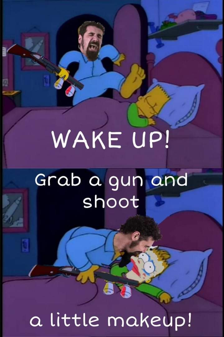 fourfingerpod's tweet image. Simpsons Of A Down.