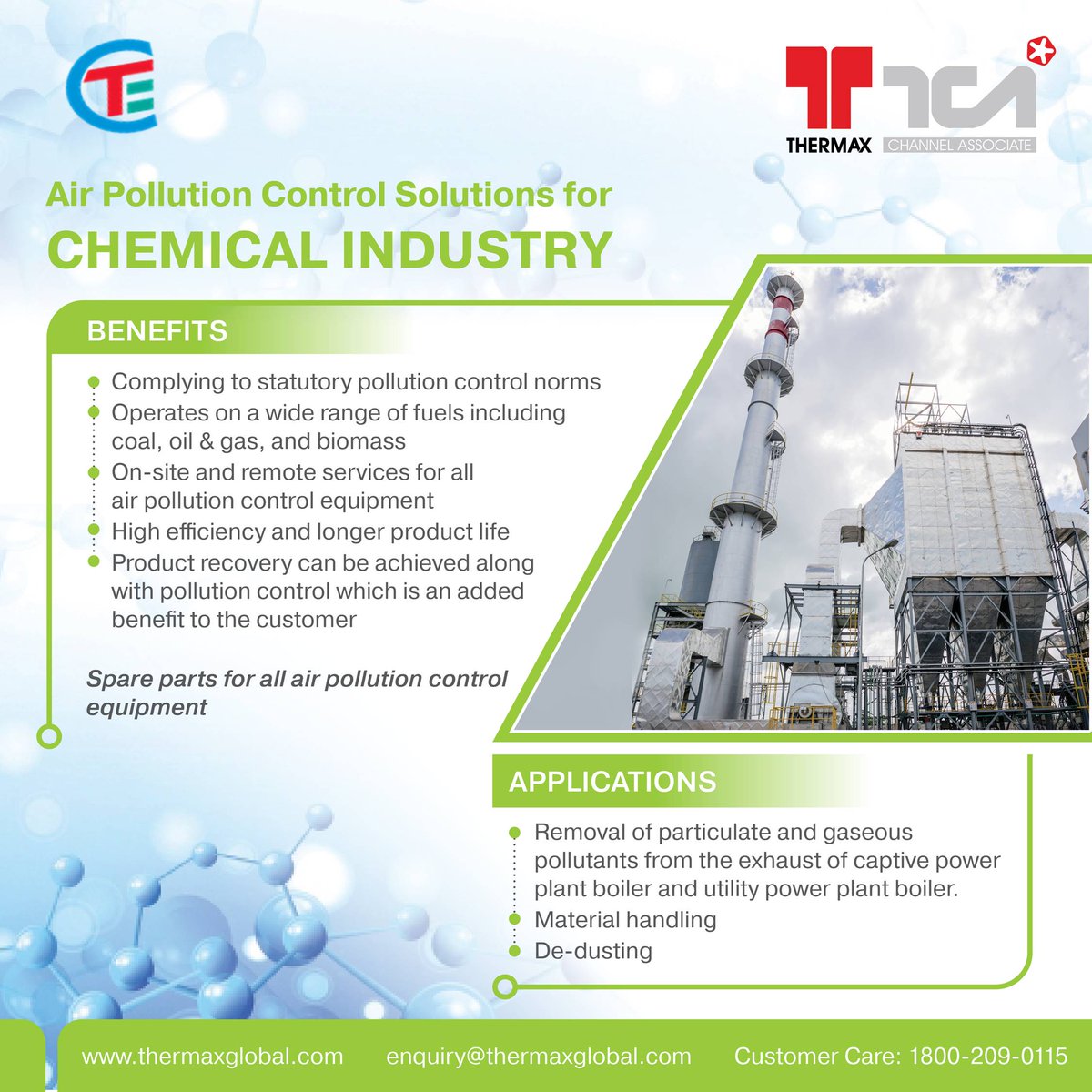 #thermtech Thermax Air pollution Control Solutions have superior resource capabilities to match the global quality standards and meet the ever-changing customer demands.
#Thermax #AcceleratingSustainabilityTogether #chemicalindustry #bagfilter #environment #cleanair #thermtech