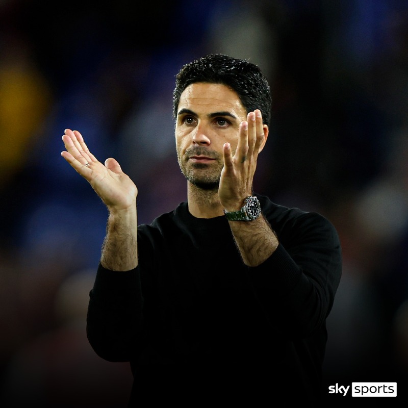 SkySportsPL's tweet photo. Mikel Arteta celebrates 3⃣ years in charge of Arsenal 🔴

What's been your favourite moment? 💭