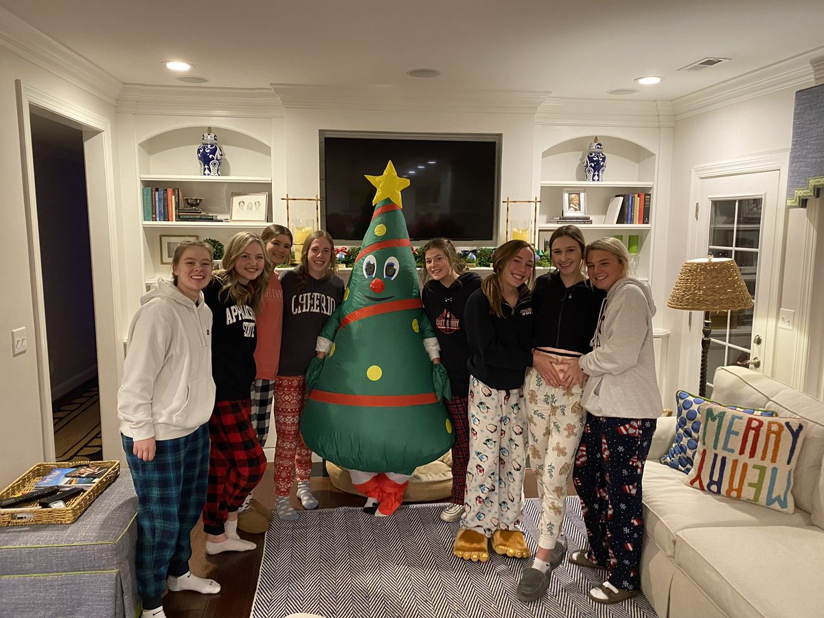 Our girls sharing some Christmas cheer and feeling jolly last night with a round of dirty Santa! #GBB