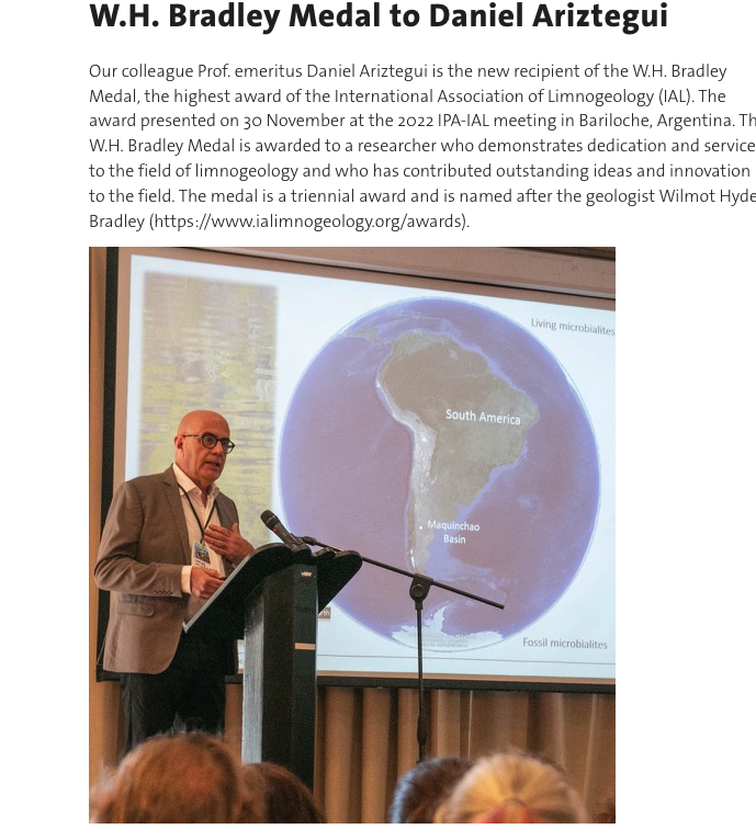 dimaria789's tweet photo. Congrats to Daniel Ariztegui! Well-deserved @limno_papers @goldschmidt2023 @unige_ise @JSedimentology @sedimentology @AGUbiogeo @DPES @SebCastelltort https://t.co/va8ryRp7PK
