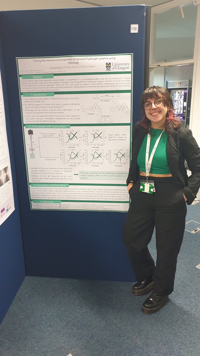 SimonaBianco_8's tweet photo. Had a great time presenting my work on how rheology can tune transient hydrogel systems at #MASC2022! @RSC_MASC @masc2022 #gelsgelsgels https://t.co/75qsxgPMBK