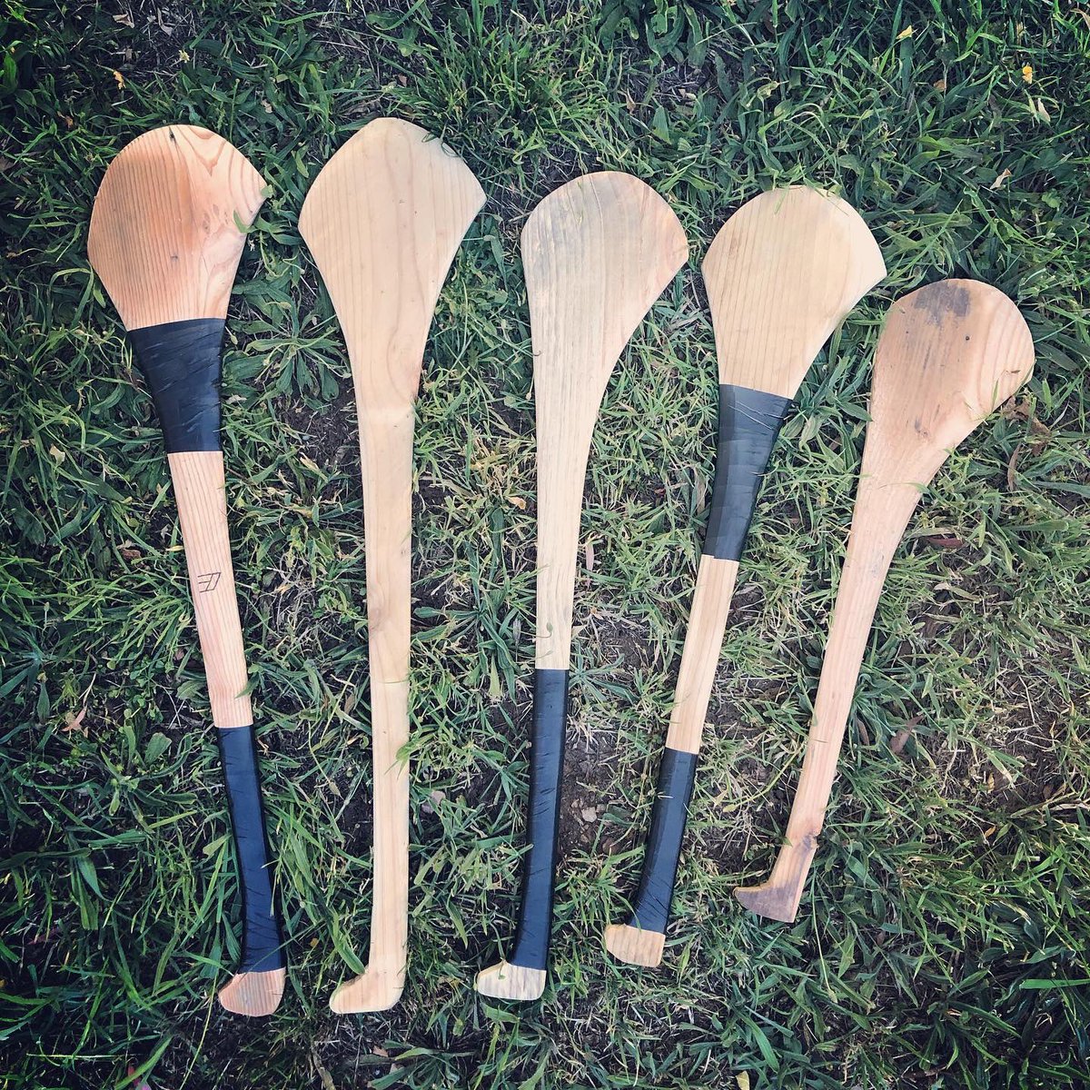 thejbse's tweet photo. Have been inspired here Down Under lately to make some DIY hurleys. Hoping to have a game with the family on Boxing Day here in the hills. Been enjoyable transforming these old pine and oregon planks into something fun! #GAA #Hurling #Hurleys https://t.co/vDoW7ivQFU