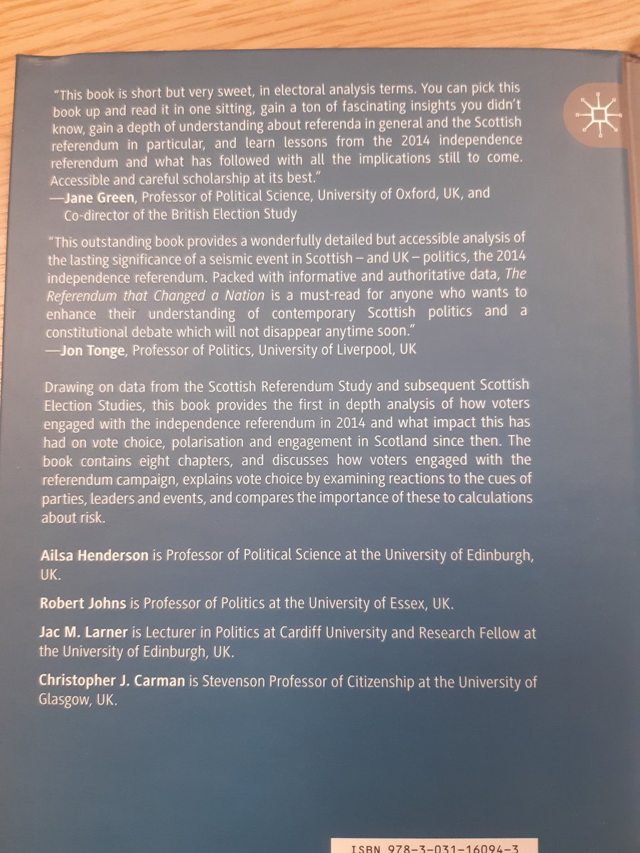 ailsa_henderson's tweet photo. education of 3 small children, & general pref for #slowbookmovement.
Delight as always to work w great @ScotVoting colleagues @robjohns75 @cjcarman @Jaclarner
*knowing this book stood in way of 2021 election book #getamoveon But still, huge task to read & we're very grateful! https://t.co/yi2HaJliMe