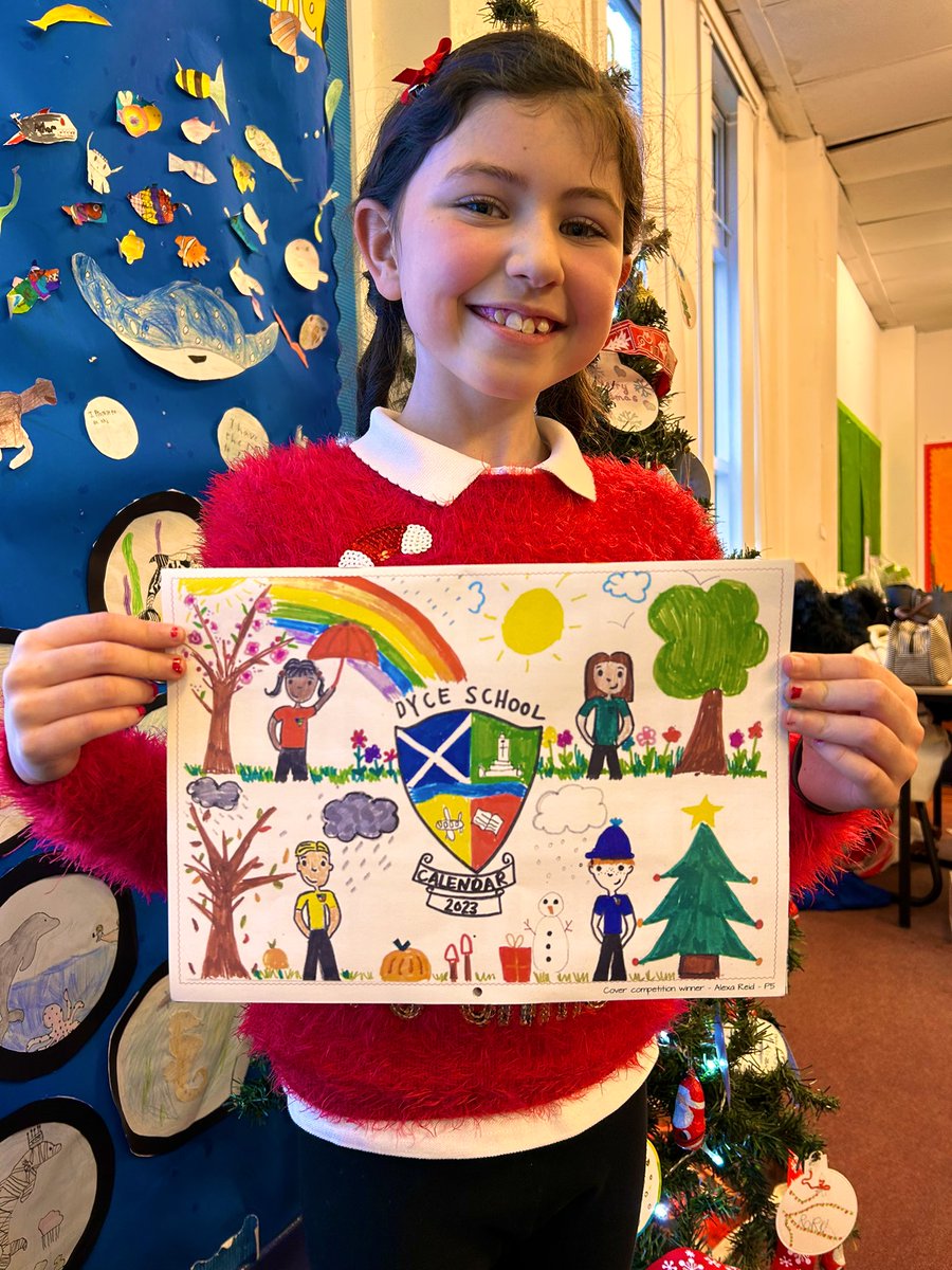 Well done to this superstar on winning the 2023 Calendar Cover competition⭐️ What an amazing cover- very creative🤩 @DycePrimary