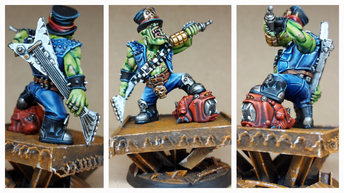 lilers299's tweet photo. Goff Ork Rocker! 🤘#WarhammerCommunity #PaintingWarhammer #Warhammer https://t.co/UlD3cFA2d9