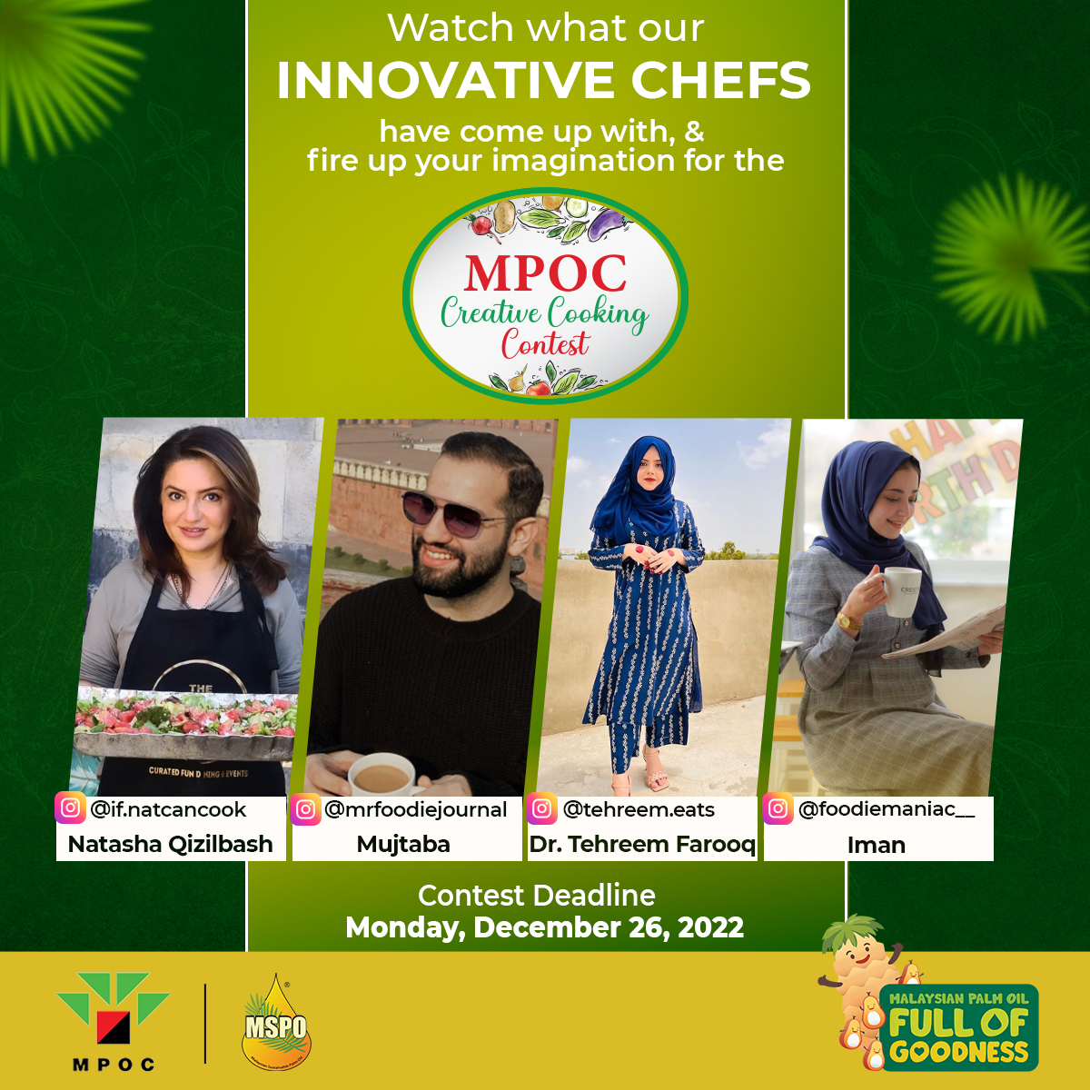 MPOCPakistan's tweet photo. Trying to fire up your imagination for the MPOC Creative Cooking Contest? Watch what our chefs are cooking and presenting, and then submit your entry in the comments section of the Friday, December 16th contest announcement post on our page here!

1/2 https://t.co/ehJTizBJdV