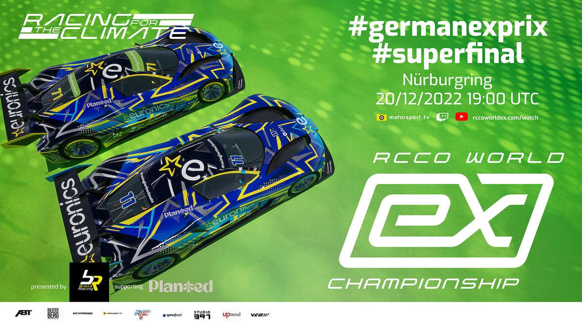 World eX (@rccoworldex) on Twitter photo It's race day in World eX for the final time this year. The Season 2 Final and Super Final is happening at the <a href="/nuerburgring/">Nürburgring</a>.
Live from 19:00 UTC today.
⚡️🌎#electrifyingtheworld #worldex #racingfortheclimate #germanexprix #superfinal It's race day in World eX for the final time this year. The Season 2 Final and Super Final is happening at the <a href="/nuerburgring/">Nürburgring</a>.
Live from 19:00 UTC today.
⚡️🌎#electrifyingtheworld #worldex #racingfortheclimate #germanexprix #superfinal