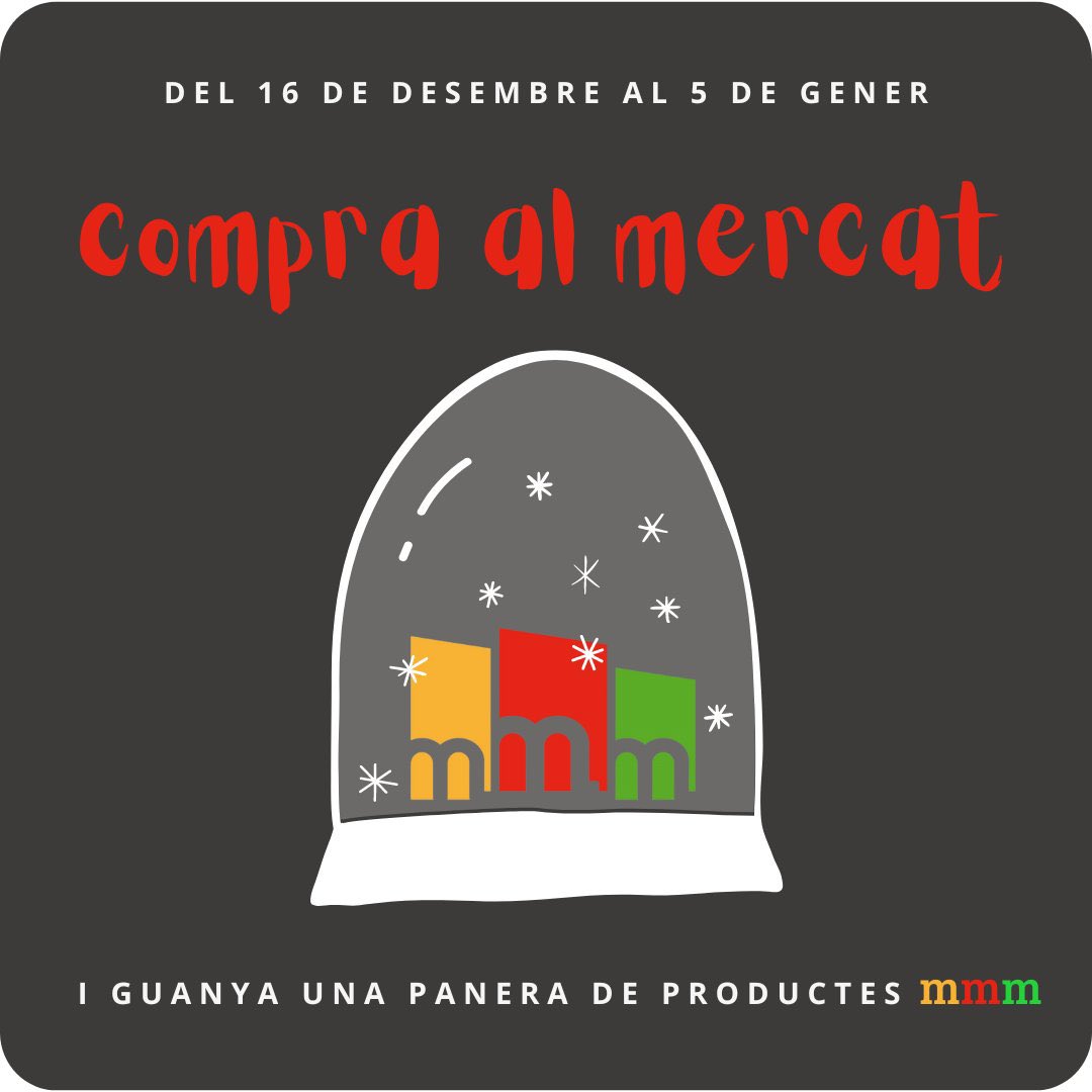 📣Compra al Mercat  i participa en el sorteig d'una mega panera de productes de les nostres parades 😜
👉Apunta el teu nom i telèfon al tiquet de compra i introdueix-lo a la urna situada al passadís central.
#elmercatetcuida