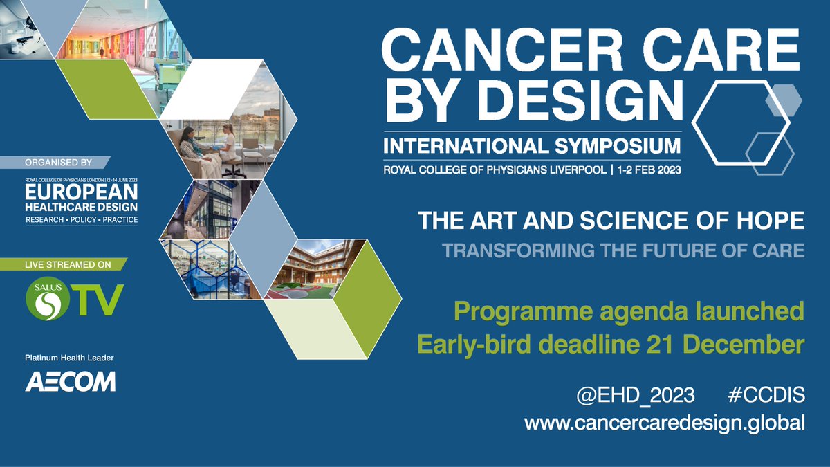 EHDCongress's tweet photo. Tomorrow is the final day you can register at the early-bird rates for the Cancer Care by Design 2023 International Symposium #CCDIS
Download the programme agenda: https://t.co/bi15iIDS4r and book your place today to take advantage of the savings: https://t.co/nmMD0ytikh https://t.co/JBUzZSvqnX