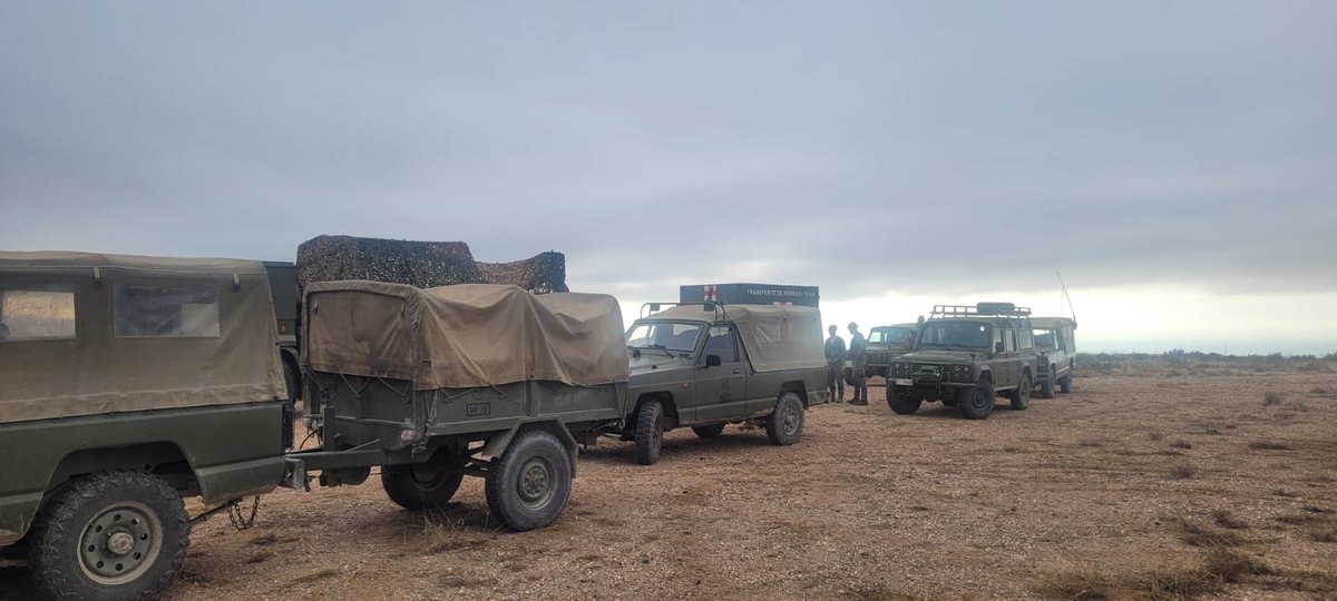 PlataformaMill1's tweet photo. La VII #Bandera del #Tercio D."Juan de Austria", desde ayer, en #EjercicioTactico de disponibilidad en el #Campo de Tiro y Maniobras "Álvarez de Sotomayor" de #Viator en #Almeria, inicia su preparación de #repliegue a la Base.
Fuente:@atm_juanca00 https://t.co/JAR8ljE1Yi