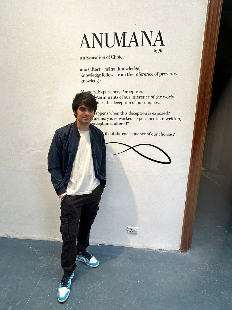 priyankagandhi's tweet image. Proud of my boy for following his passion and finding his own light ❤️❤️❤️

‘Anumana: An evocation of choice’ by @raihanrvadra is currently up at Bikaner House, New Delhi.
Till 23rd of Dec, 11am-7pm