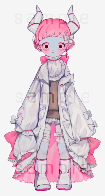 ガガ・ゴールちゃん( )の立ち絵を描かせていただきました!うちの次女ちゃんです 