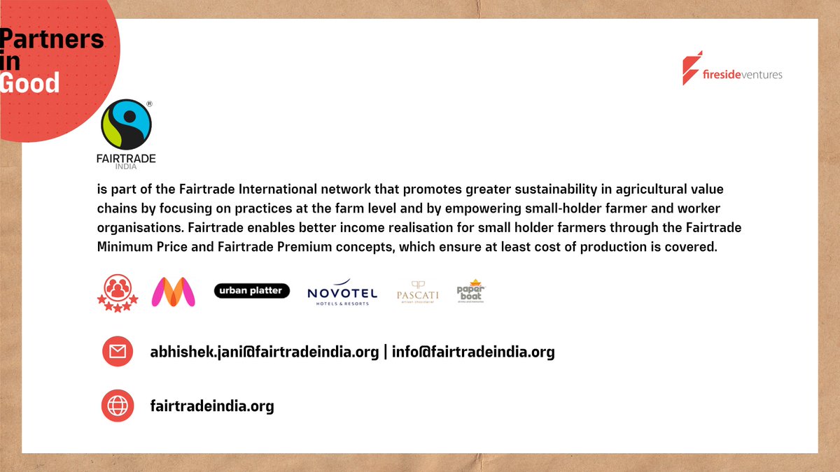 firesideventure's tweet photo. We're frequently asked about service providers who can help startups on their journey towards building a responsible business. @CanvaLoop, @fairtrade_india, @SnowkapWorld help address issues concerning the environment as well as fair practices. #ValueofGood https://t.co/F5CxCbbbZe