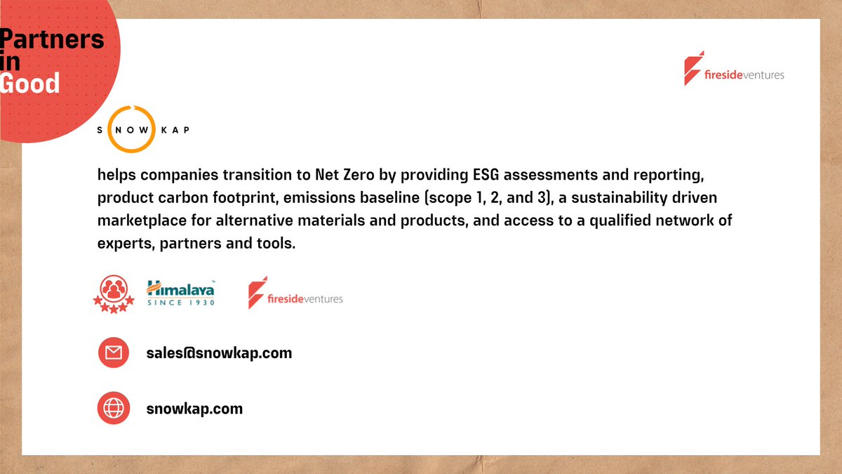 firesideventure's tweet photo. We're frequently asked about service providers who can help startups on their journey towards building a responsible business. @CanvaLoop, @fairtrade_india, @SnowkapWorld help address issues concerning the environment as well as fair practices. #ValueofGood https://t.co/F5CxCbbbZe
