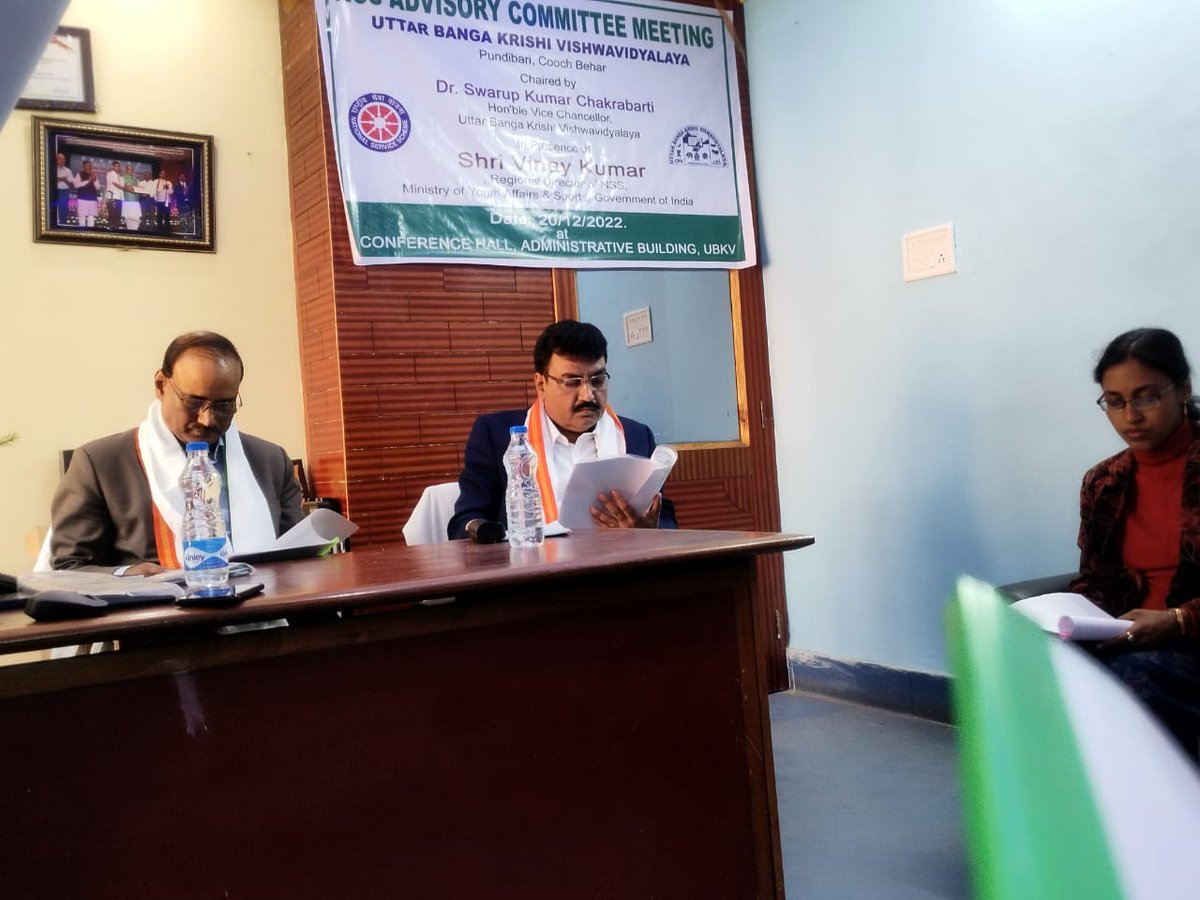 rdnss_kolkata's tweet photo. The NSS Cell of UBKV organised University level Advisory committee meeting in presence of Mr Vinay Kumar, Regional Director @_NSSIndia @ianuragthakur @NisithPramanik @pankajsinghips @pibyas @YASMinistry https://t.co/X6GtL2umjb