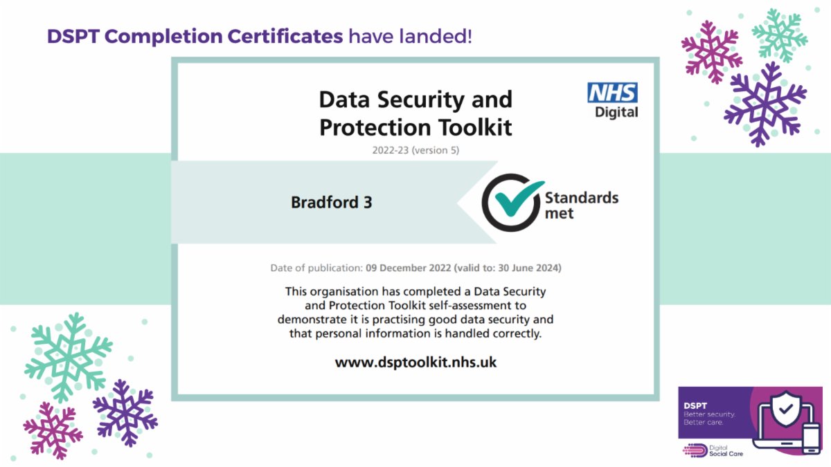 BerksCare's tweet photo. Care providers who reach Standards Met or Standards Exceeded can now download a Certificate showing the standard they have reached, the year of their #DSPToolkit and the date they published.
Further provider guidance here: https://t.co/MFYwAkJzaf https://t.co/BSY7jyxkRY