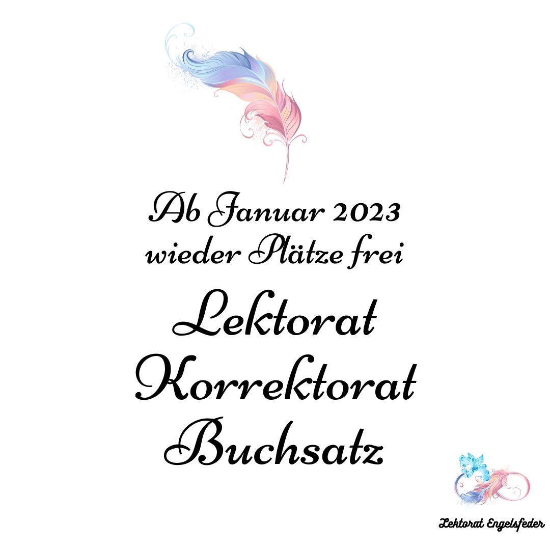 AngelMichaya's tweet photo. Hallo,

ab Januar habe ich wieder Plätze frei. Schaut gerne mal  vorbei:

https://t.co/opPTXehfmQ

#Autorenleben #Lektorat #Korrektorat #Buchsatz #Autor #Autorin #schreiben https://t.co/pDxiXkKzft