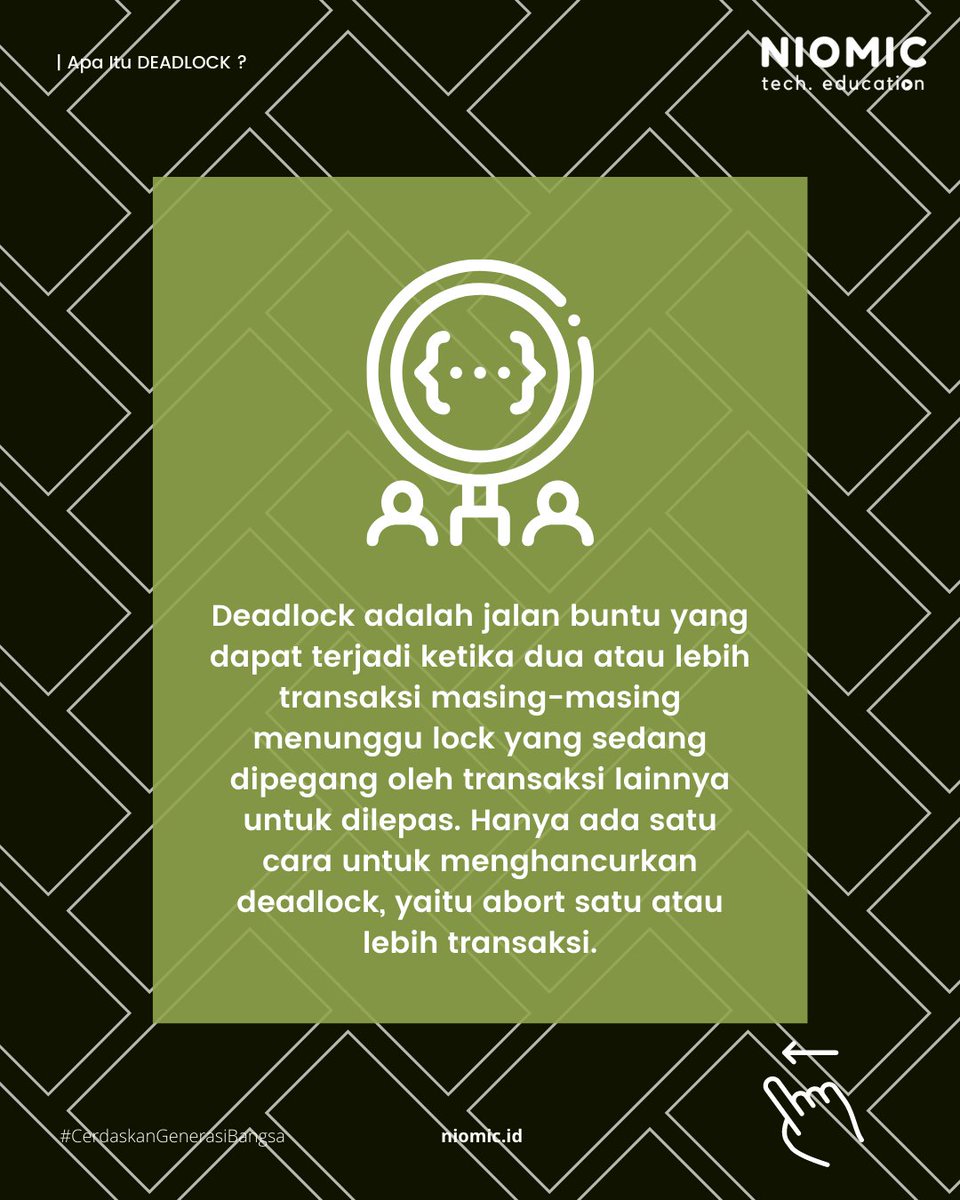 niomicID's tweet image. Pernahkah Teman- teman Mengalami Deadlock ? 🧐
.
.
.
______
#programmer #belajarprogramming #niomic #programmerindonesia #tech #cerdaskangenerasibangsa #programming #developer #technology #deadlock