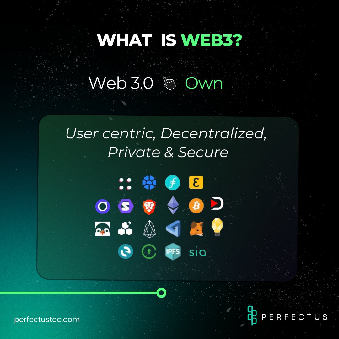 PerfectusTec's tweet photo. What is Web 3.0?
#perfectus #web3 #blockchain #metaverse #NFTs #smartcontracts #dapps #gamifi https://t.co/AdcCk6kjWk