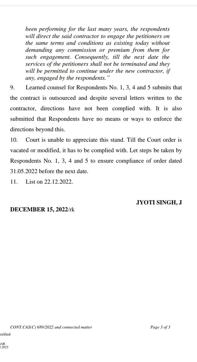 Why it is so that the ministries <a href="/MoHFW_INDIA/">Ministry of Health</a> and central government institutions <a href="/DirectorLHMC/">Director, LHMC</a> have become immune to the orders of hon'ble high court?
<a href="/PMOIndia/">PMO India</a> <a href="/OfficeOf_MM/">Office of Dr Mansukh Mandaviya</a> <a href="/byadavbjp/">Bhupender Yadav</a> <a href="/LabourMinistry/">Ministry of Labour & Employment, GoI</a> 

<a href="/dhawan_himanshi/">himanshi dhawan</a> <a href="/ankit_raj12/">Ankit Raj</a> <a href="/ieDelhi/">Express Delhi-NCR</a> <a href="/thewire_in/">The Wire</a> <a href="/nlhindi/">Newslaundry Hindi</a> <a href="/Dipankar_cpiml/">Dipankar</a>