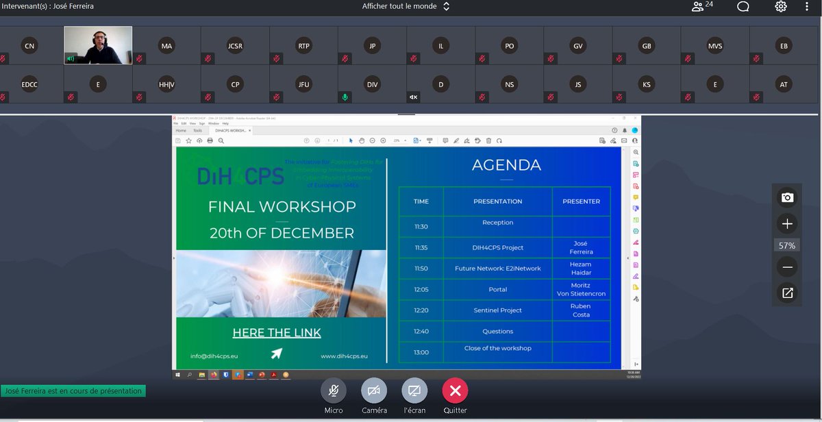 Day 20 of our <a href="/DIH4CPS/">DIH4CPS</a> calendar : our last workshop presenting the results and future of the project and the network!
#dih #network #cps
