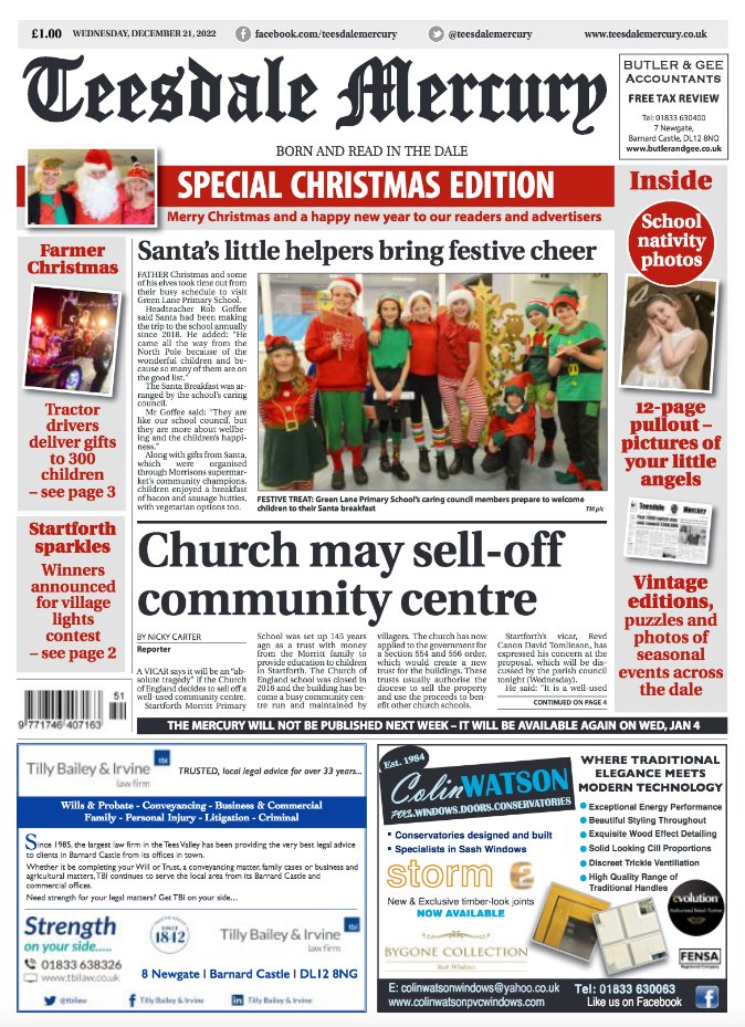 Outcry after it is revealed the Church of England may sell off the well-used Startforth Community Centre. teesdalemercury.co.uk/news/its-the-t…