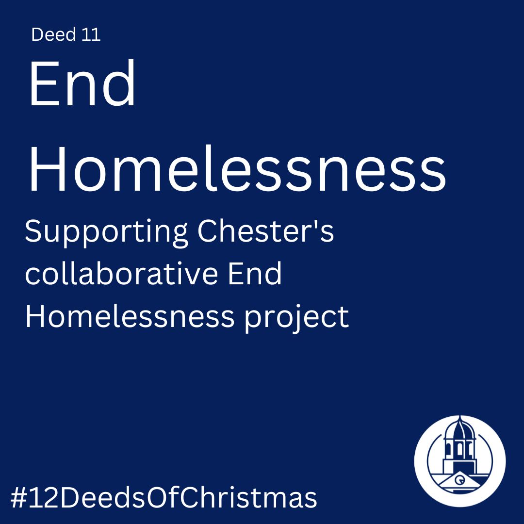 BluecoatChester's tweet photo. The twelve deeds of Christmas!
Day 7: End Homelessness
#christmas #12deedsofchristmas #chester #giveback #charity https://t.co/AzhQGTdjiP