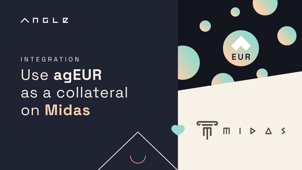 AngleProtocol's tweet photo. 🇪🇺 Euro Lenders, please welcome @MidasCapitalxyz as the latest agEUR lending/borrowing platform.

There are 50k agEUR seeded by the protocol available to borrow!

Even better, you can use agEUR as a collateral!

A good place to long the € and short the $ on-chain… 👀 https://t.co/6h8iBPnnc6