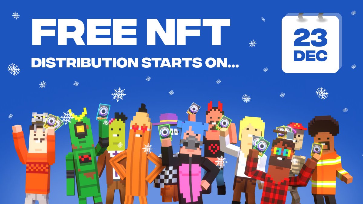 ChainersGame's tweet photo. Here's the BIG and OFFICIAL announcement we've all been waiting for 🔥

The #FreeNFT distribution on https://t.co/k0O9QliaB0 will start on Dec 23 💥
Make sure to sign up before this date 😉

Only a few days left, so let's count them and celebrate together 🍾 https://t.co/MUwPwvQsYE
