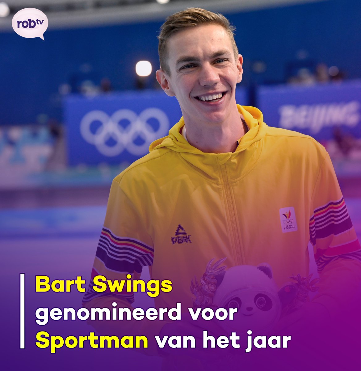 Wordt olympisch kampioen <a href="/bartswings/">Bart Swings</a> Sportman van het jaar? De twee andere genomineerden zijn Remco Evenepoel en <a href="/WoutvanAert/">Wout van Aert</a>. De uitreiking is op 6 januari #robnieuws #robtv