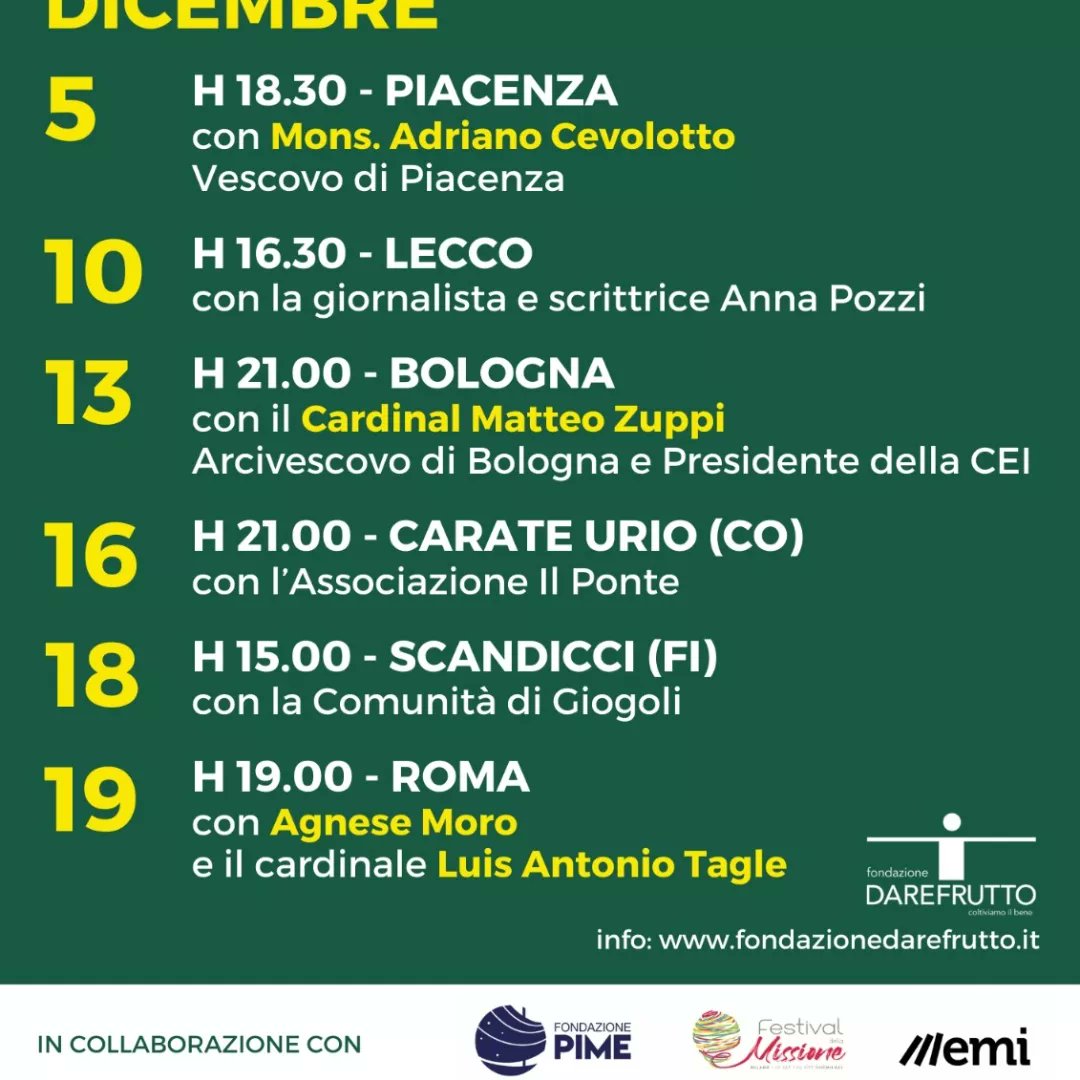 Grazie di cuore di "Ricreare Radici" con Agnese Moro e il cardinal Tagle: a tutti voi amici della parrocchia di Regina Pacis a Roma per l'ascolto 🌱😁 @fondazionedarefrutto <a href="/EMI_libri/">EMI Editrice Missionaria Italiana</a> @centropime <a href="/MissioFest/">Festival della Missione</a>