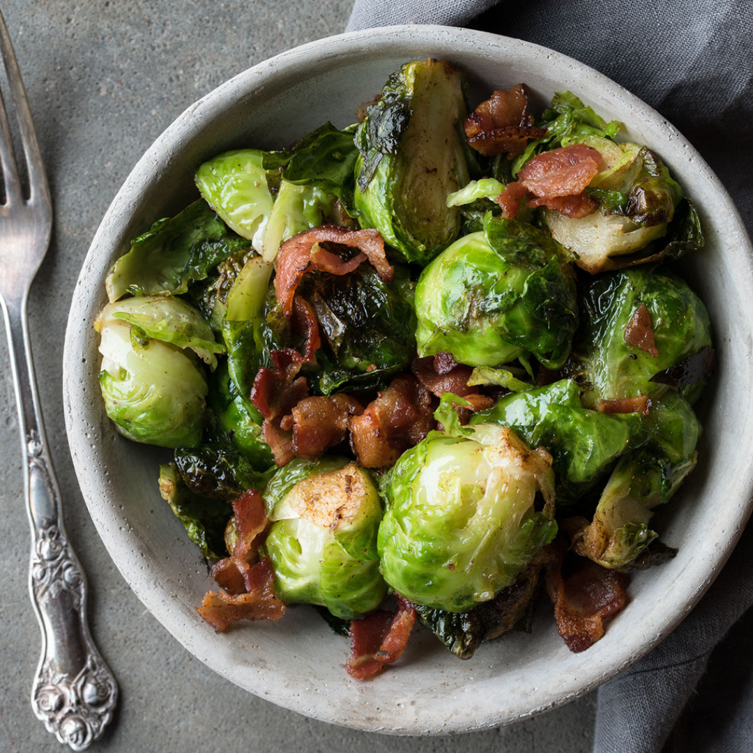 For the Crispiest, most delicious sprouts this year, slice in half, place face down on a tray and cover in a generous helping of Rapeseed Oil; you could even go for a blend if you like! Cook on high heat until caramelised and tender. Oh, don't forget the pancetta!