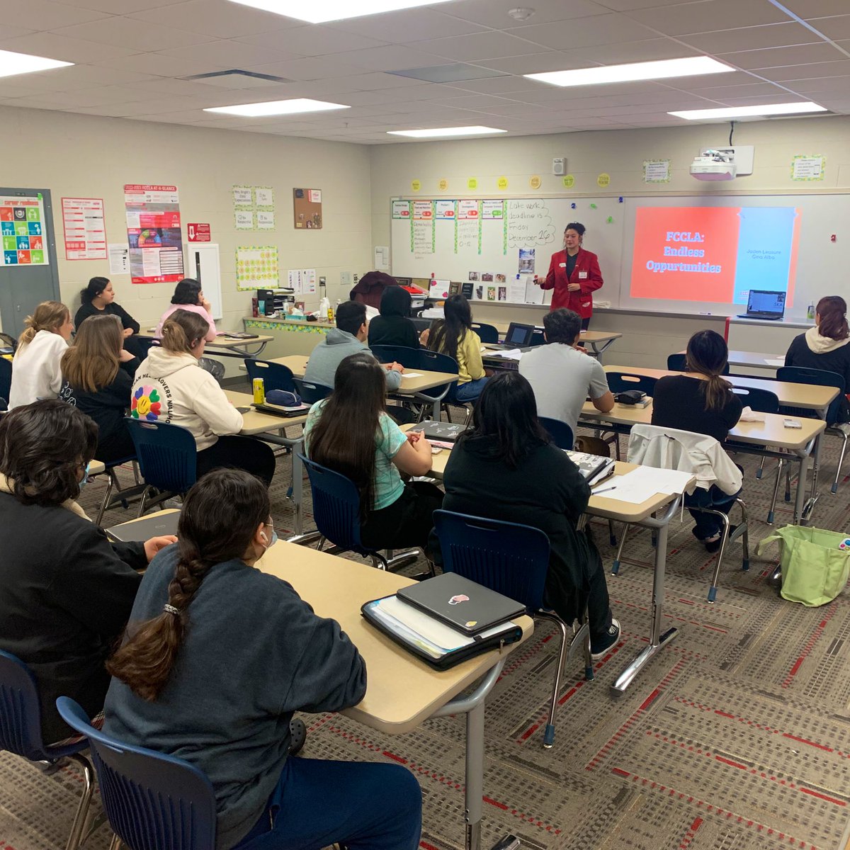 Thank you Gina and Jaden for joining the Crete High School Fashion Design class and Crete FCCLA chapter meeting last week! We appreciated getting to know both of you, your feedback on STAR Events, and learning more about FCCLA. #NEFCCLA