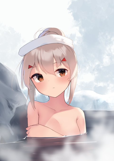 湯けむり綾波の絵です 