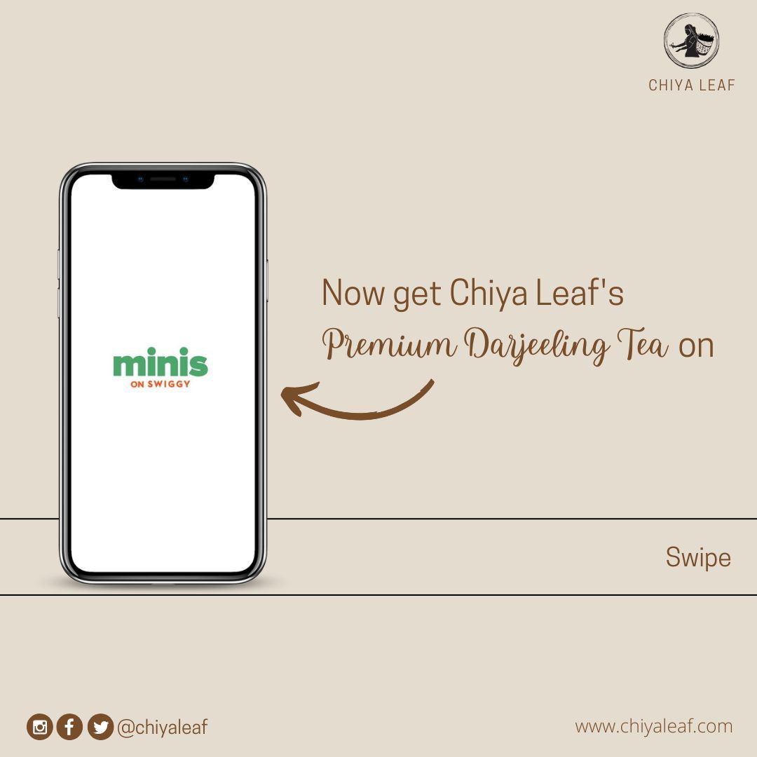 ChiyaLeaf's tweet photo. We are thrilled to announce the opening of our new store at @minisonswiggy

Shower your love and place your order at https://t.co/CSFrT4mHhR

Same day delivery available in Bangalore* 🚀

#chiyaleaf #supportsmallbusiness #swiggymini #tea #darjeelingtea #masalachai #swiggy https://t.co/sRekeNnkDj