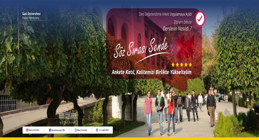 Arkadaşlar dönem sonu ders değerlendirme anketleri başladı! Lütfen anketlere katılmayı unutmayın, kalitemizi birlikte yükseltelim. 🌸 <a href="/kaliteelcisi/">Yükseköğretim Kalite Kurulu Öğrenci Komisyonu</a>