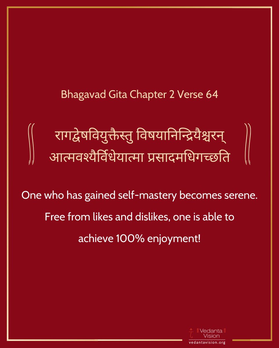 VedantaVision's tweet image. (1/2) Swipe to discover the secret to gaining true happiness!
Join the in-person classes to live life to the fullest!

#TuesdayThoughts #InPersonClasses #DailyInspiration #InspiredLiving #JayaRow #Vedanta #BhagavadGita