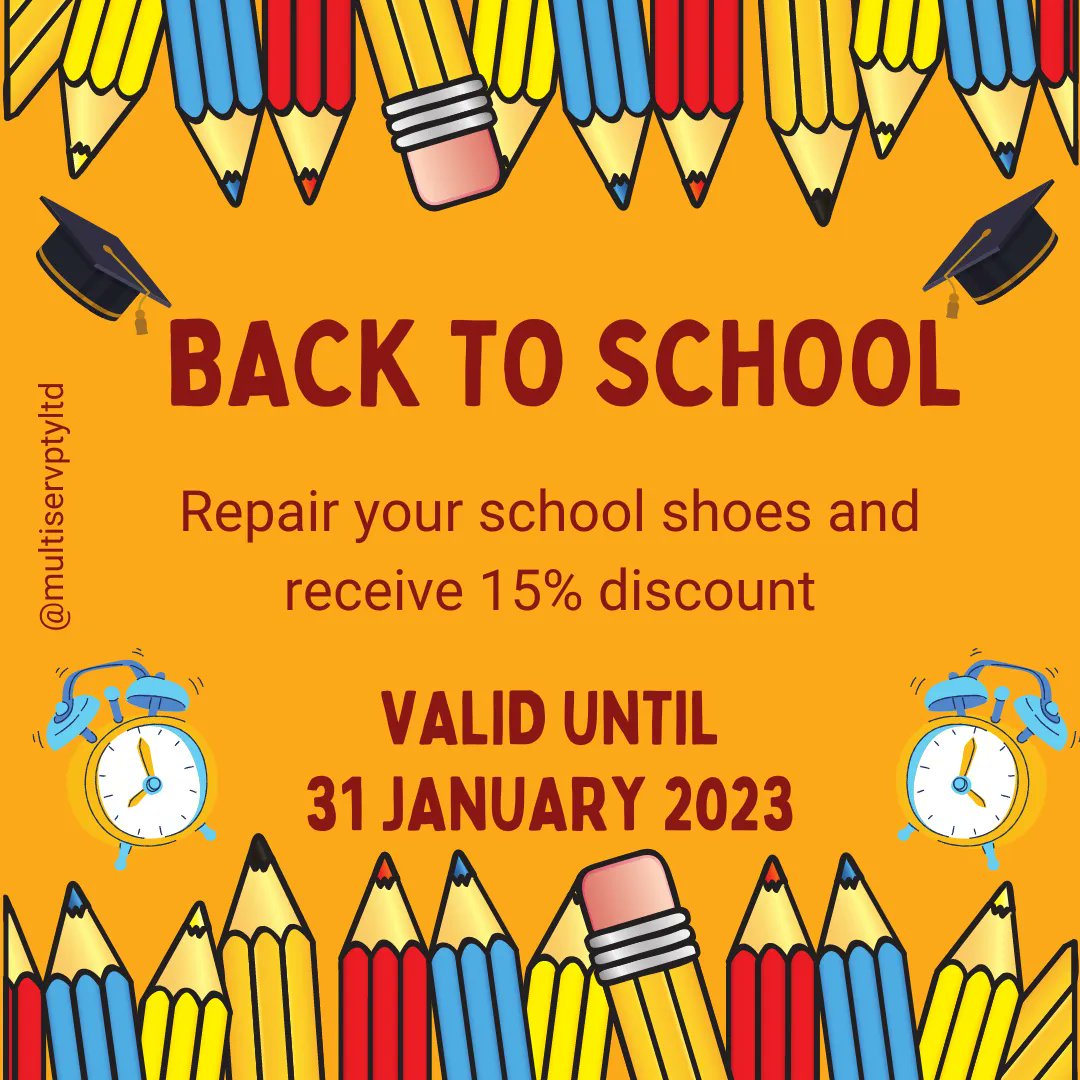 MultiservPtyLtd's tweet photo. #Back2School #Repairs #Shoes #saving #Retweet #Engaege #Like #Follow https://t.co/qBHPFi0GsW