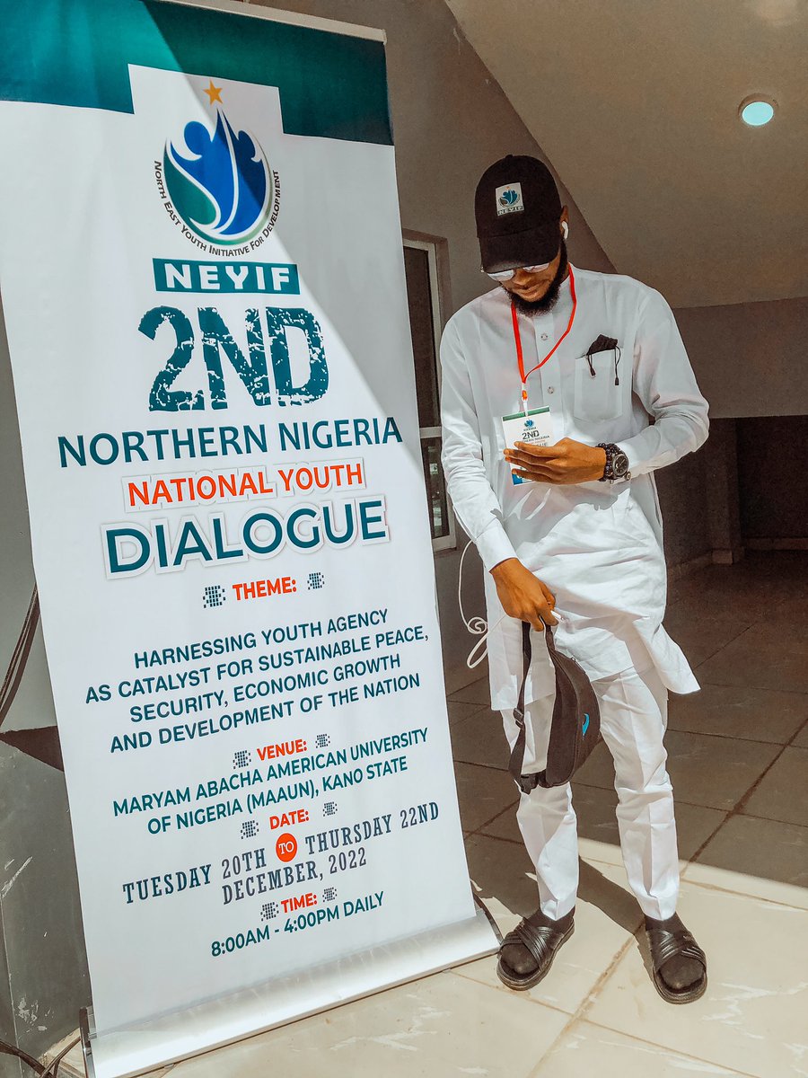 Alieyabbas's tweet photo. Today at the 2nd Northern Nigeria National Youth Dialogue. With me are the host @DaudaGombe, the president of Maryam Abacha university and many other dignitaries under the sponsorship of @UNDPNigeria @theGCERF and others.
#NEYIF
#KANO2022
#YouthDialogue https://t.co/Wib9TQOl6a