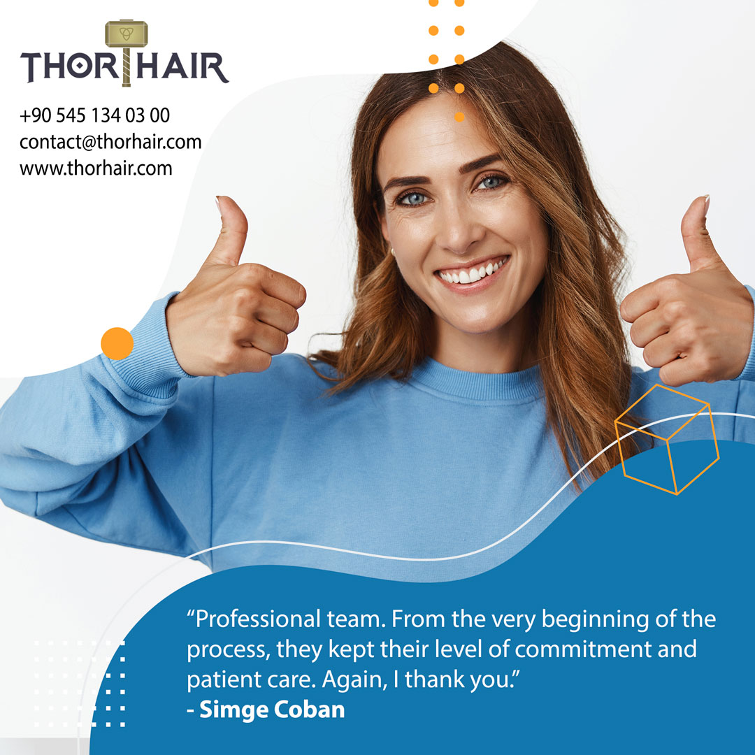 ThorHair's tweet photo. “Professional team. From the very beginning of the process, they kept their level of commitment and patient care. Again, I thank you.” - Simge Coban

Thank you, Simge, for your kind words. We hope you are satisfied with your hair transplant results :) 

#ThorHairClinic https://t.co/Cao9mLmMPU