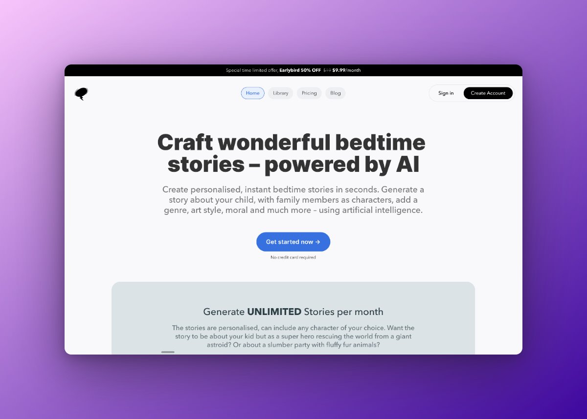 Bedtimestory.ai tweet media