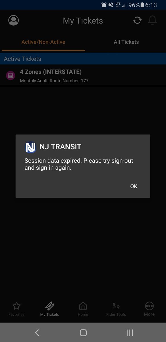 james_m_russo's tweet photo. @NJTRANSIT App is not working this morning.  Signing in and out doesnt work https://t.co/gv1P6Sj8gx