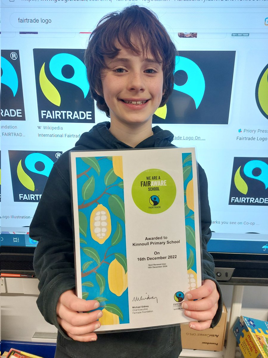 KinnoullPrimary's tweet photo. A massive congratulations to our P7 Fairtrade Leaders who have achieved our FairAware school status! They have worked hard carrying out surveys, making presentations and completing the application. Well done! @PKFairtrade @FairtradeUKEd #FairAware ๐๐ซ๐๐ https://t.co/c6Y4cQCKrB