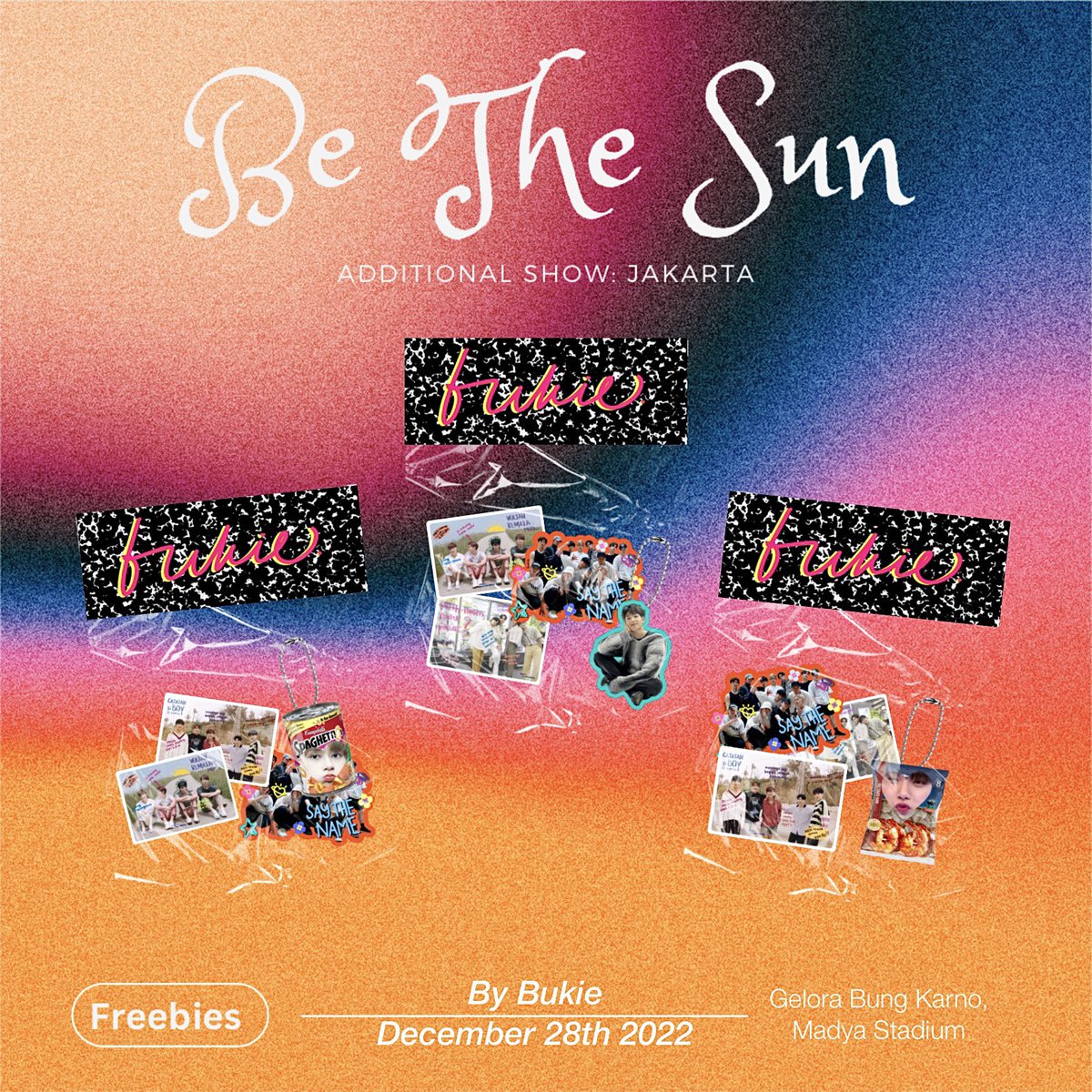 bukie___'s tweet photo. ☀️BE THE SUN FREEBIES by BUKIE☀️

📍 GBK, Madya Stadium
🗓 28 Dec 2022

Retweet, follow, and like this post!💓

#BETHESUNiNJKT #BETHESUNinJAKARTA
#SEVENTEEN #FREEBIESBETHESUN https://t.co/jw8v8k9dYu