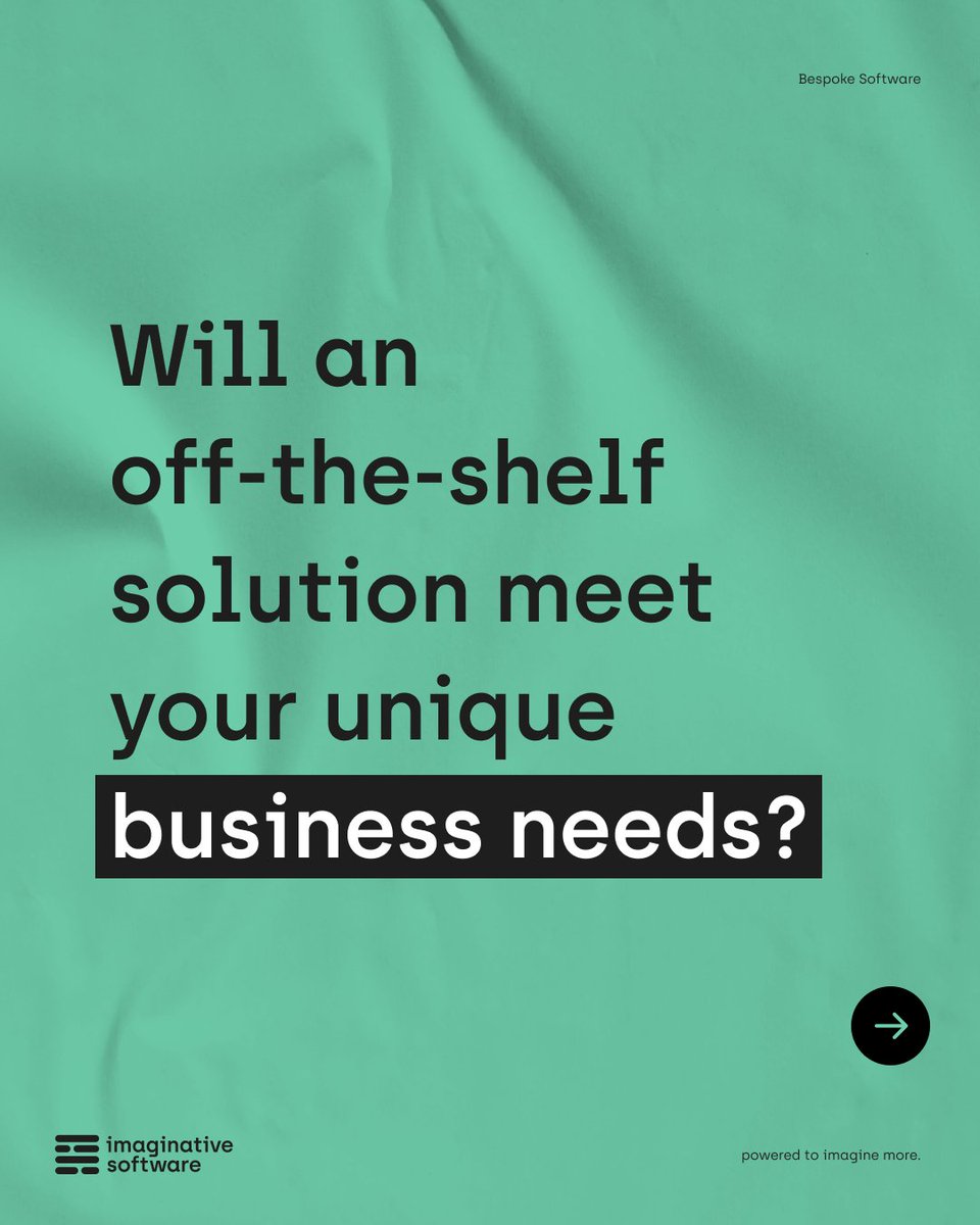 Imaginativesoft's tweet photo. Let's be real...Will an off-the-shelf solution be beneficial for your #business?

Get in touch to discover what bespoke software can do for your #organisation!

Click the link here ➡️🔗 https://t.co/uBoeemZSPp

#software #bespokesoftware #Technology #System https://t.co/CR0JgKezCF