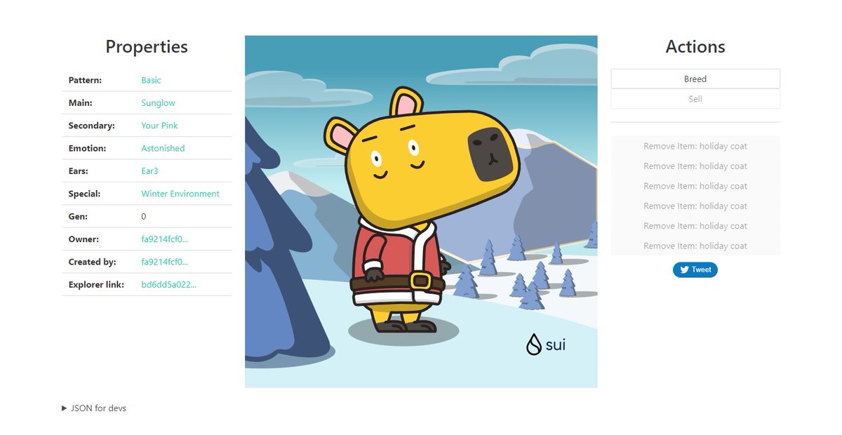 🎁 I just unboxed my Sui Holiday Capy! ❄️ 
Create your own Capy here:  capy.art #CapyHolidays