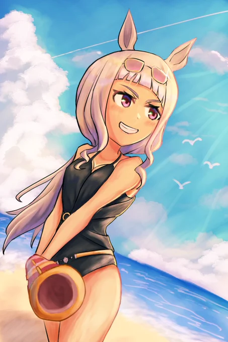 #くそ寒いので水着絵を貼る 寒さを吹き飛ばしてくれゴルシ 